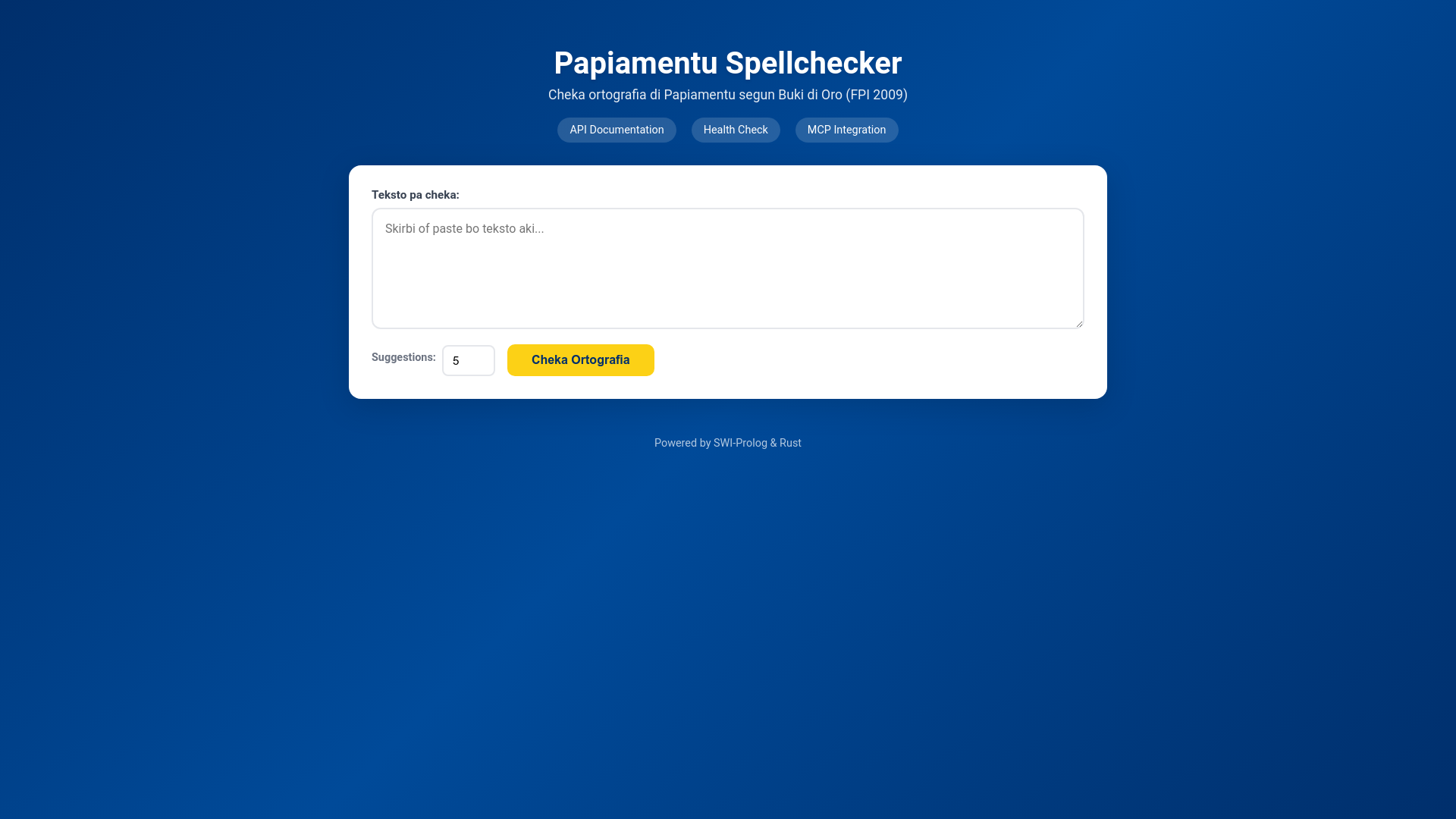 Papiamentu Spellchecker